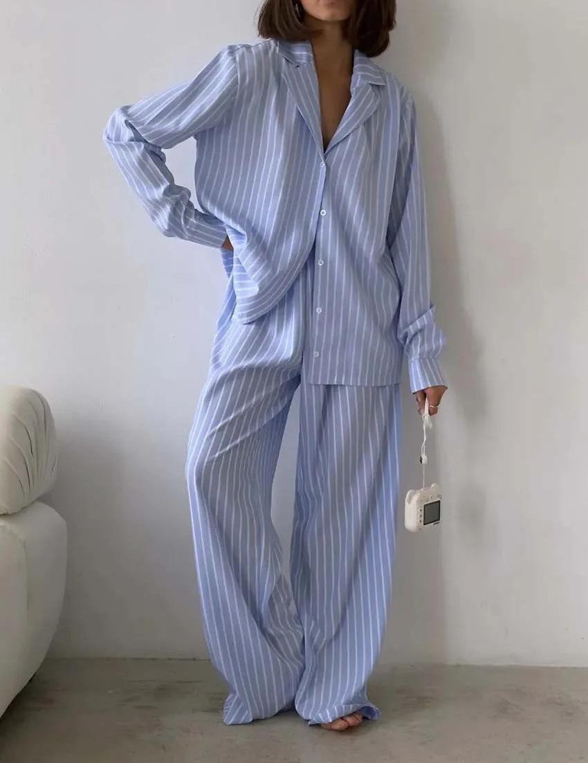 1116 Women`s Stripe Printing Set Spring
