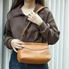 Sac à bandoulière en cuir de vachette pleine fleur pour femme - Sacoche bandoulière pratique pour le quotidien et Grand sac fourre-tout