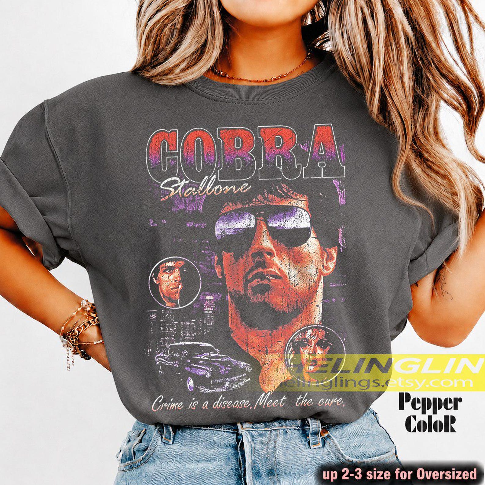 Cobra 1986 Action/Crime Unisex Softstyle Shirt - Retro Movie Tee, Vintage Film Top, 80s Action Fan Apparel, Classic Action Movie T-Shirt, FD 4XL