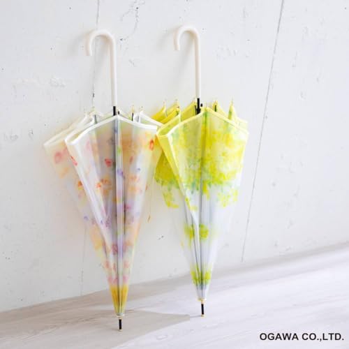 Ogawa (Ogawa) Long Vinyl Umbrella, Sky, LINEDROPS, 60cm, 8 Ribs, Deep Tension, Jump-Style, 57356