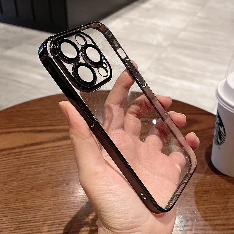 iPhone 17 Pro Max Glitter Electroplated Hard Case with Lens Film Protection
