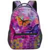 Classic Popular Funny butterfly student Bookbag Notebook Backpacks 3D Print Oxford Waterproof Boys/Girls Travel Backpacks