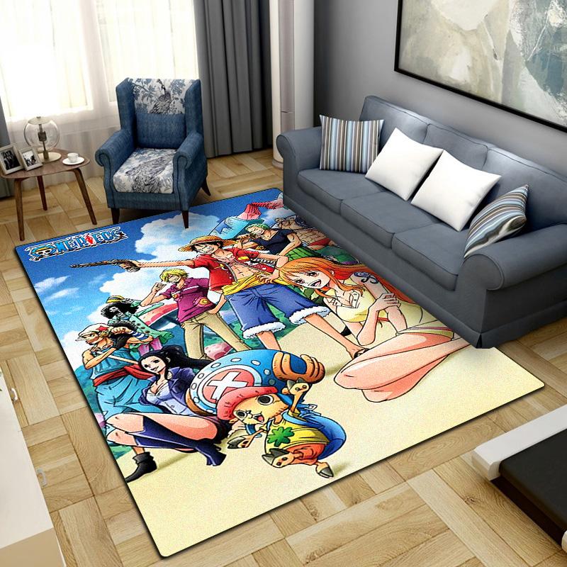 Nami Luffy Zoro Sanji Print Carpet Large Area Rug Non Slip Washable Floor Mat Bedroom Home Decor LXR152