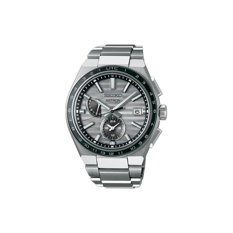 SEIKO Solar Quartz Movement Titanium Strap Watch Men's Watches Gray Dial SBXY043 SBXY043