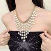 Sweater Chain Clavicle Chain Women Adjustable Imitation  Pearl Necklace  Gifts