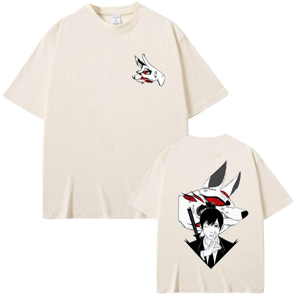Anime Chainsaw Man Hayakawa Aki Summon Fox Devil Kon Graphic Tshirt Summer Men Women Fashion Manga Lovers Merch T Shirts Tops
