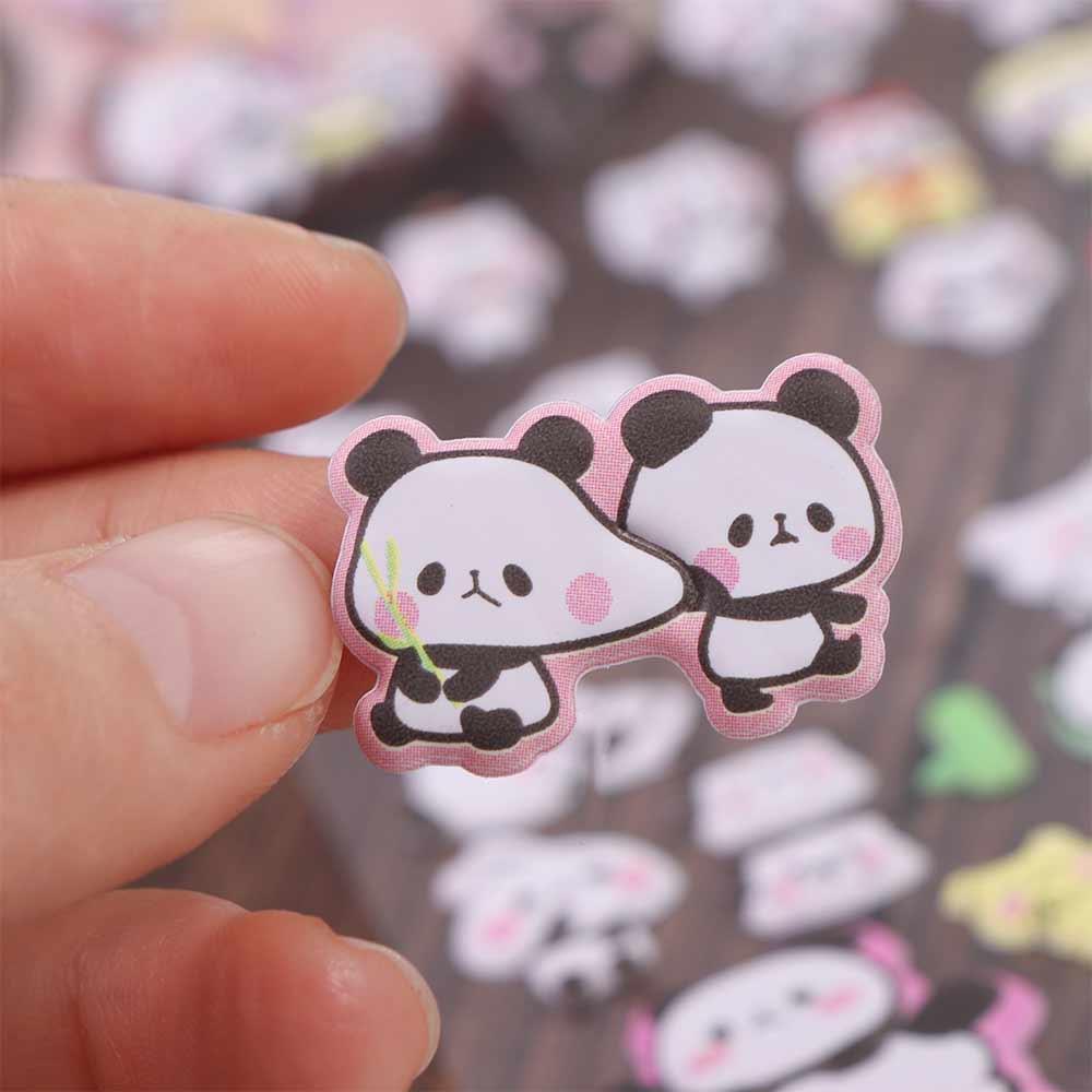 Gift Box Panda Sticker Strawberry Bear Goo Card Stickers  Skateboards Luggage Suitcases Decor