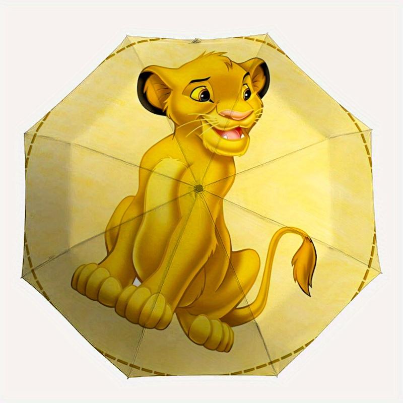 1pc Lion King, Simba Automatic Folding Umbrella, 8-Rib Portable & Foldable Design, All-Season Use, Highqualityy0722076