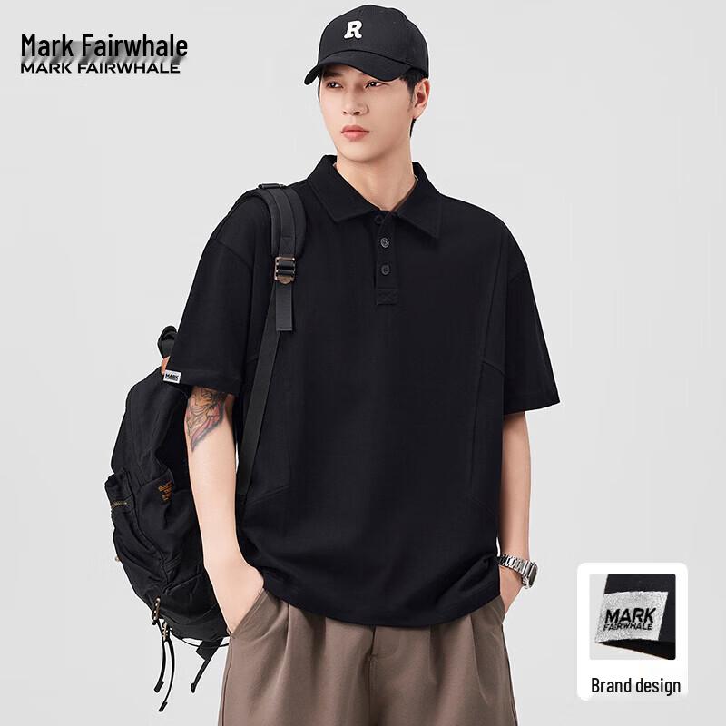 Mark Fairwhale Men's Loose Fit Short Sleeve Polo Shirt