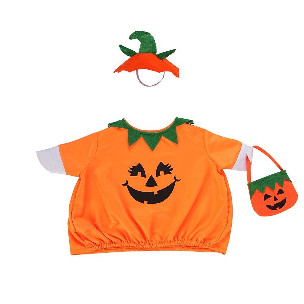 Three Piece Set Pumpkin Outfit Set Bright Orange Lawn Statue Clothing Yard Display оранжевый
