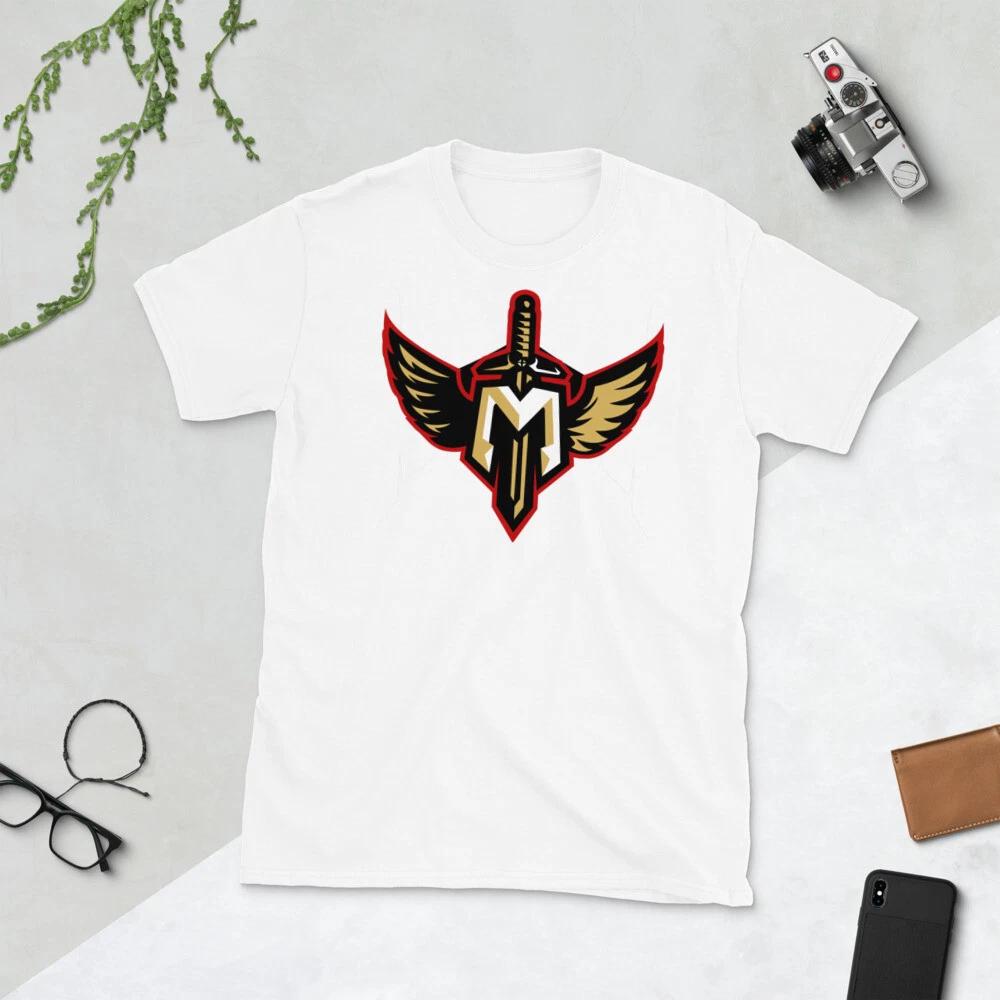 

Initial M sword fighter wings kindness cool graphic Short-Sleeve Unisex T-Shirt 2XL