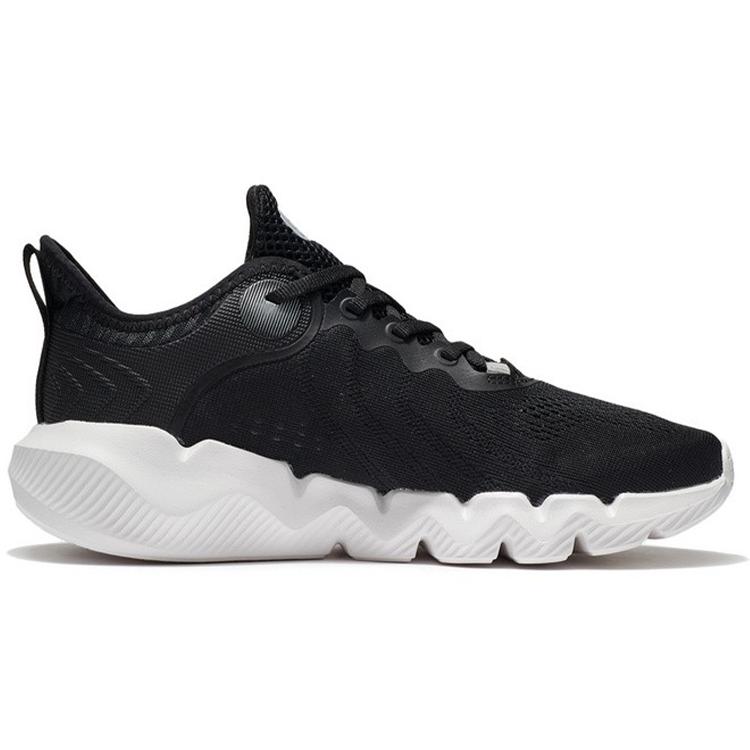 Li Ning Fabric Cushioning Slip Resistant Abrasion Resistant Low top Casual Shoes Women's Black AGLS024-5