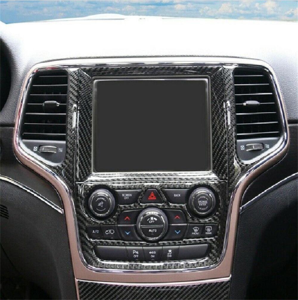 For 2014-2018 Jeep Grand Cherokee Carbon Fiber GPS Navigation Panel Trim Sticker