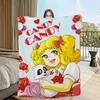 Candy Candy Anime Kurin Blanket Flannel warm comfort  soft plush blanket for sofa living room office bedroom travel gift