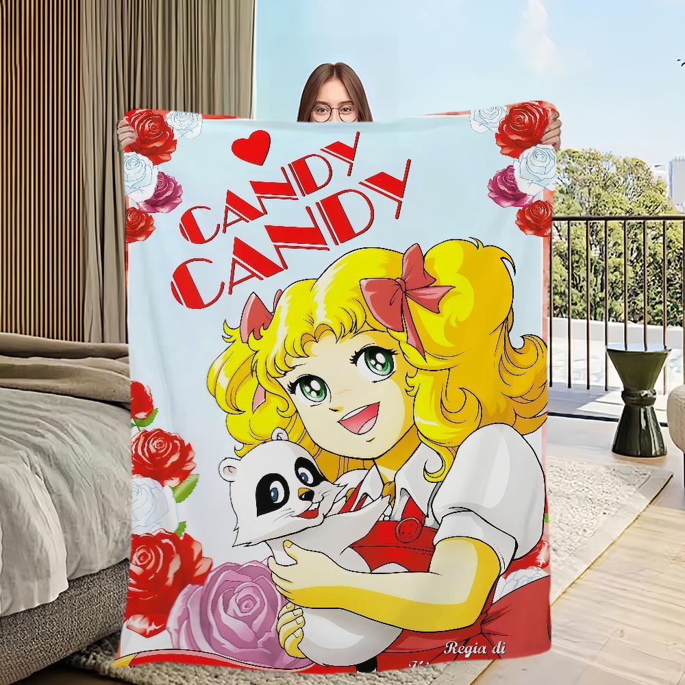 Candy Candy Anime Kurin Blanket Flannel warm comfort soft plush blanket for sofa living room office bedroom travel gift