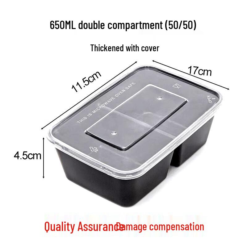 Disposable 3-Compartment Meal Prep Containers