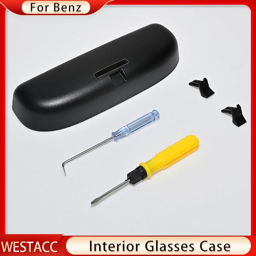 3 Couleurs Lunettes de Soleil de Voiture Support de Lunettes Étui à Lunettes pour Mercedes Benz Classe R Boîte de Rangement Organisateur