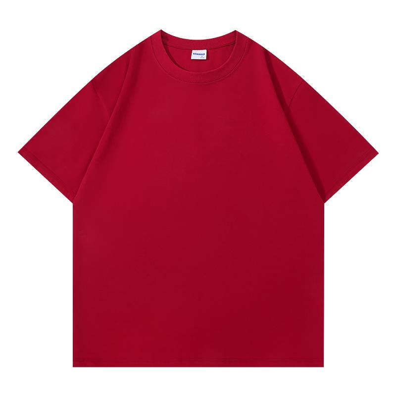 Heavy two-pin T-shirt summer loose men's half-sleeve large-size advertising shirt cultural shirt double yarn short sleeve