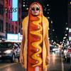 Hooded Food Costume Adults Fast Costume, Unisex Hot Dog Hamburger French Fries Cosplay Dress Up Outfit for Halloween Holiday Party
