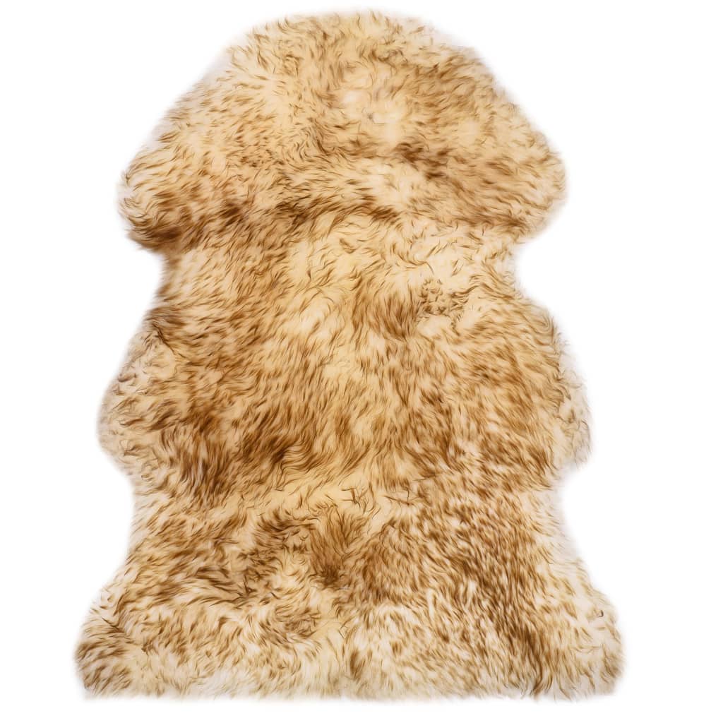 Sheepskin Rug 60x90 cm Brown Melange