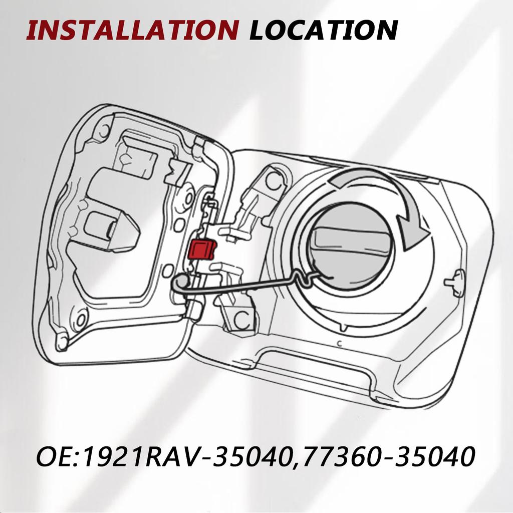 Vyjímač víčka palivové nádrže Pružinový klip Výměna pro Toyota Rav4 Camry Lexus LX570 LX600 2019-2021 Klip pro vyjmutí víčka palivové nádrže 77360-35040