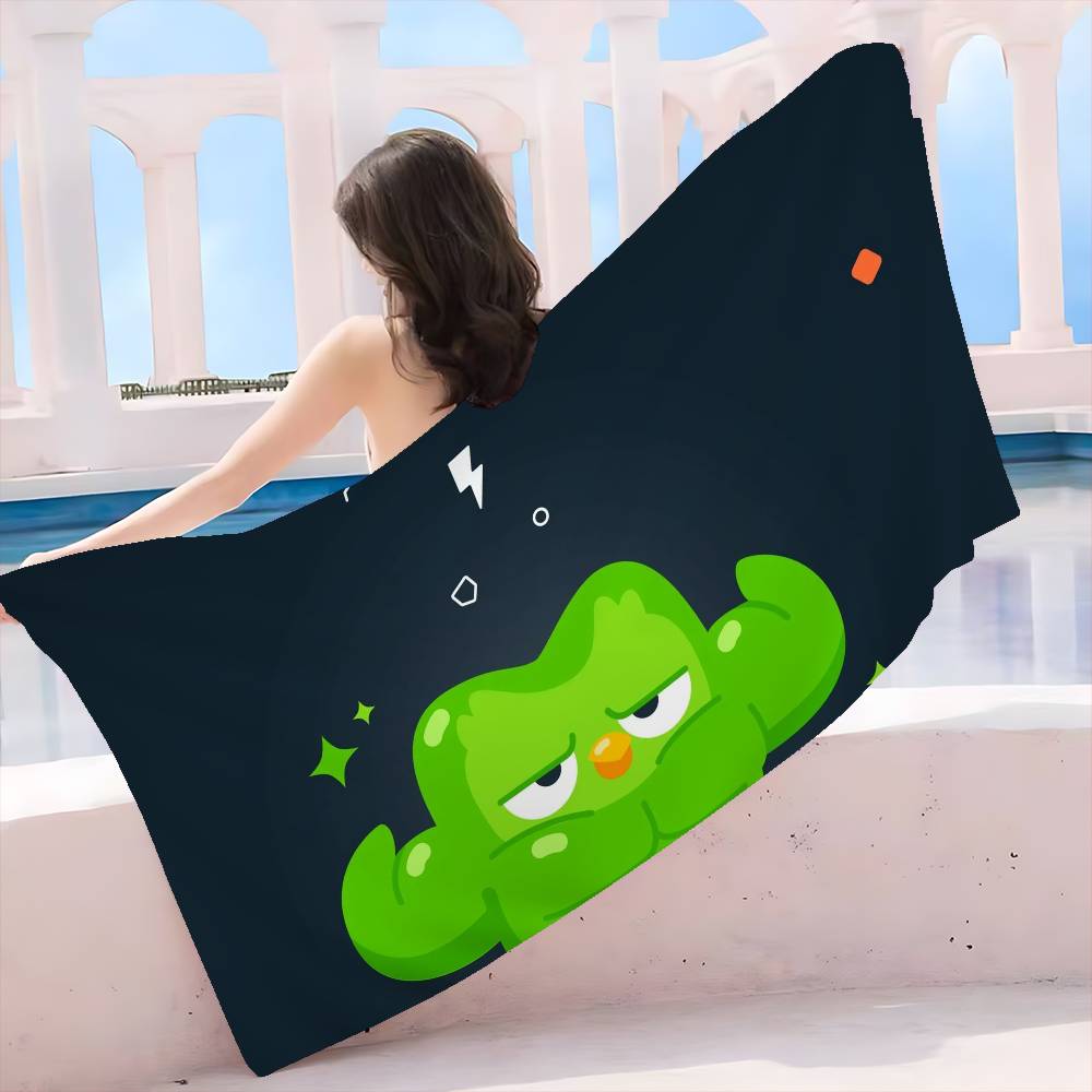 Funnyt D-Duolingo Microfiber Printed Beach Towel Mountain Climbing Yoga Beach Swimming Running Absorbent Soft Towel