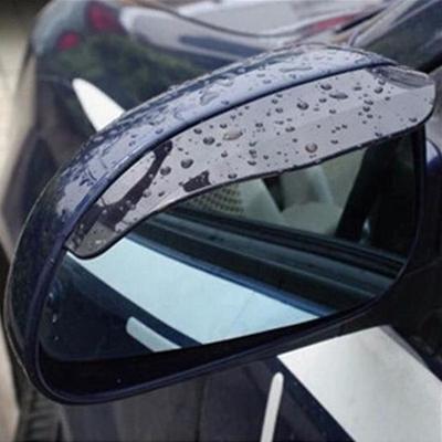 2 pezzi di specchietto retrovisore per auto nero, copertura per sopracciglia antipioggia, acqua piovana, protezione laterale
