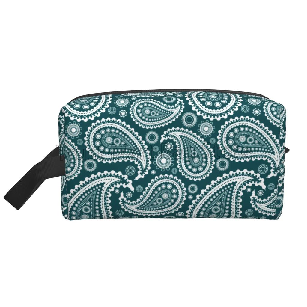 Cestovní kosmetická taštička s květinovým vzorem paisley Mandala Kosmetická taštička Organizér na make-up Velká kapacita Cestovní organizér na toaletní potřeby a příslušenství