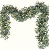 Artificial Eucalyptus Wreath Faux Green Vine Wall Hanging Garland for Indoor Outdoor Home Decor Seasons Holiday Wedding Party