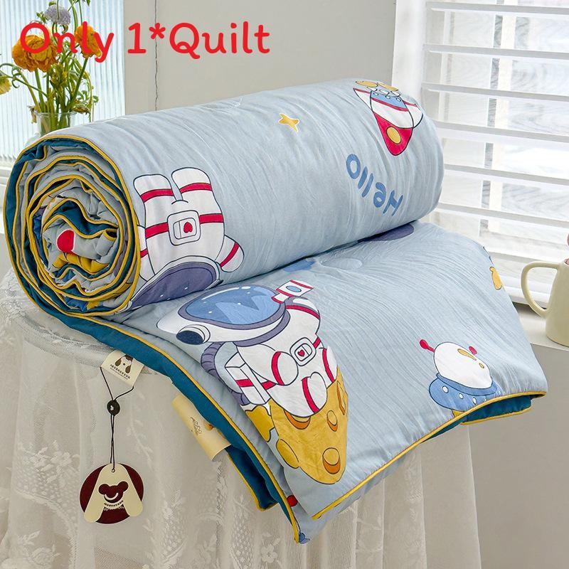 Flower Animal Cake Print Summer Air Conditioning Blanket Quilt Gift