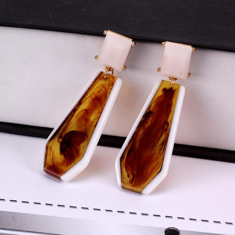 Suijue Jewelry Japanese Acetic Acid Edition Anti-Amber Fish Ear Hook Earrings Women S Search Acrylic Sheet Earrings