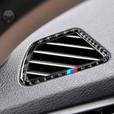 RRX for BMW X5 E70 X6 E71 2008-2013 Carbon Fiber Interior Air Outlet Defogging Tuyere Navigation Panel Decor Cover Trim