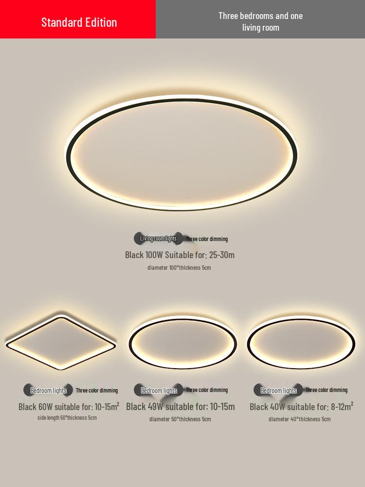 2025 Modern LED Ceiling Light with Remote Control - Minimalist Style for Master Bedroom & Living Room