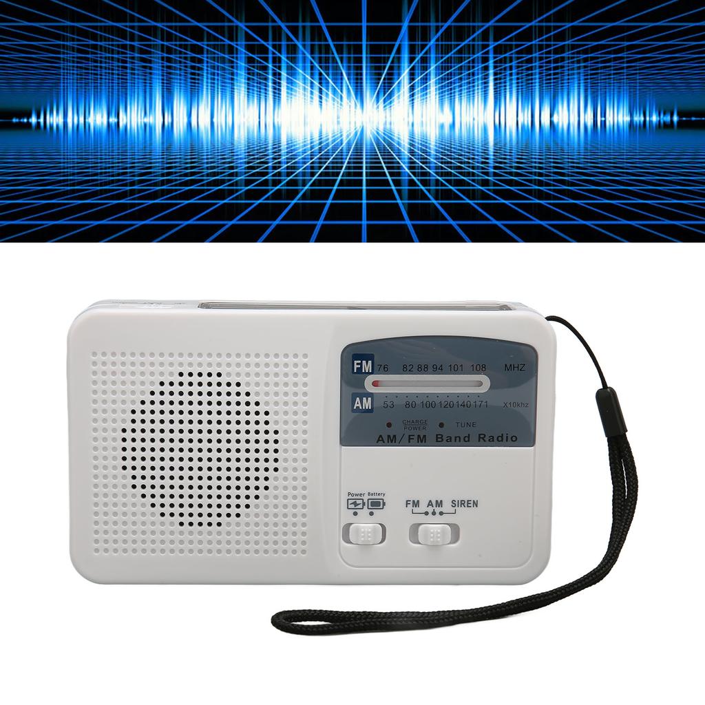 Solar Hand Crank Radio Multifunction Portable Rechargeable Emergency Radio with LED Flashlight for Camping Outdoor