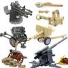 WW2 88mm Flak Gun Cannon Rocket Artillery Military Army War Weapon Soldier MOC Playmobil Model Building Block Children Kid Toy