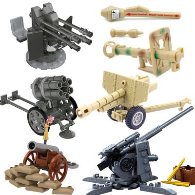 Druhá světová válka 88mm Flak dělo raketové dělostřelectvo vojenské armádní válečná zbraň voják MOC Playmobil model stavebnice děti hračka