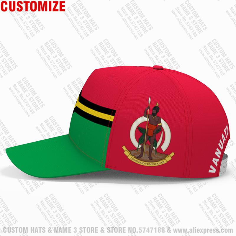 Vanuatu Baseball Cap Free Banner Custom Made Name Number Team Logo Vu Hat Vut Country Travel French Nation Bislama Flag Headgear