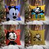 Cute Cat Felix the Cat Cushion Cover Premium Comfort Reversible Pillow Cove -Two In One Design for Any Room & Car Interior