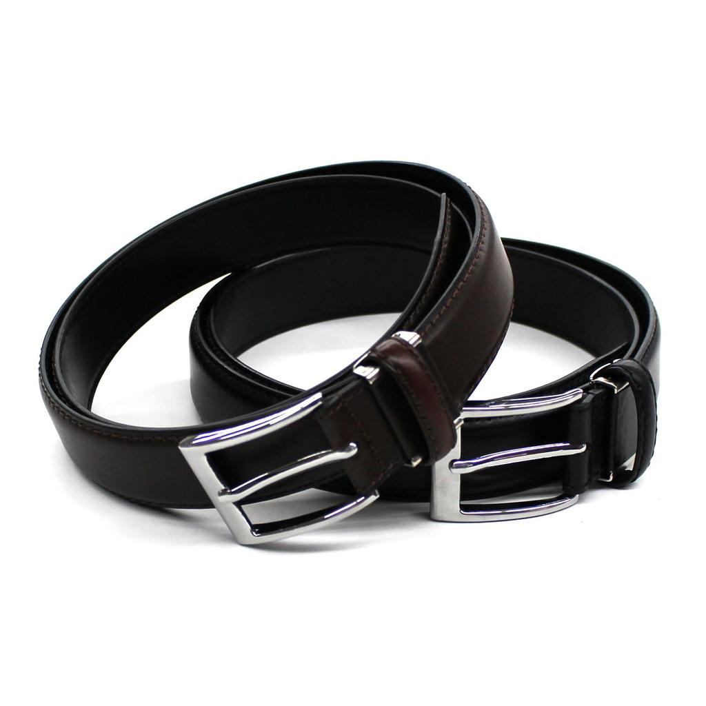 [HAWARD] Italian Leather Belt for Men (One Size Fits All, Brown)