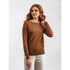 Herbst und Winter Damen-Bottom-Shirt, Perlenpullover, Pullover, weiblich, Rundhalsausschnitt, langärmelig, Strickpullover, lockeres, dünnes Temperament-Bottom-Shirt
