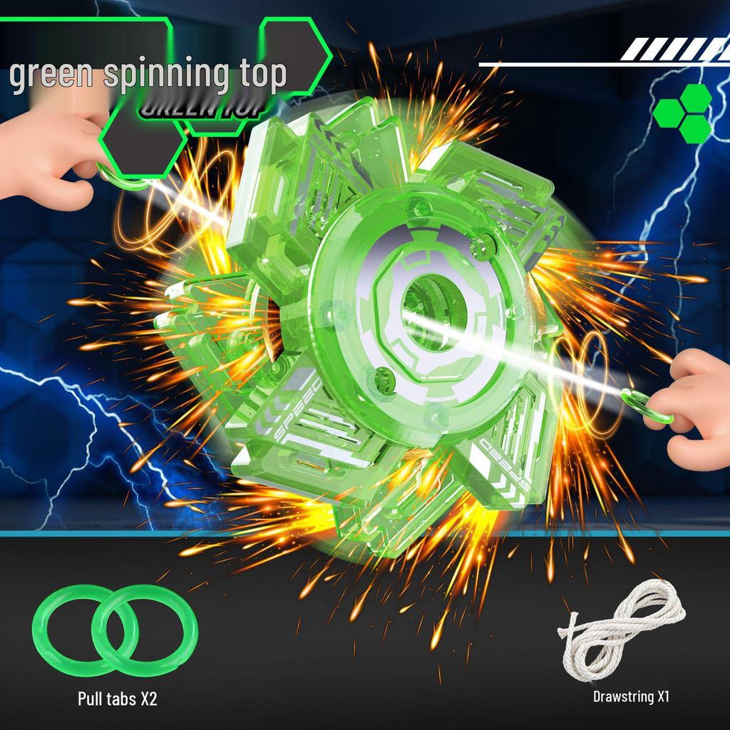 Exploding Spark Pull String Spinning Top - Fun Decompression Toy for Kids