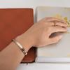 Vinterly Jewelry-Set Magnetic Copper Bracelet Ring Healing Energy Women 8.3mm Rose Adjustable Open Cuff Bangles Resizable