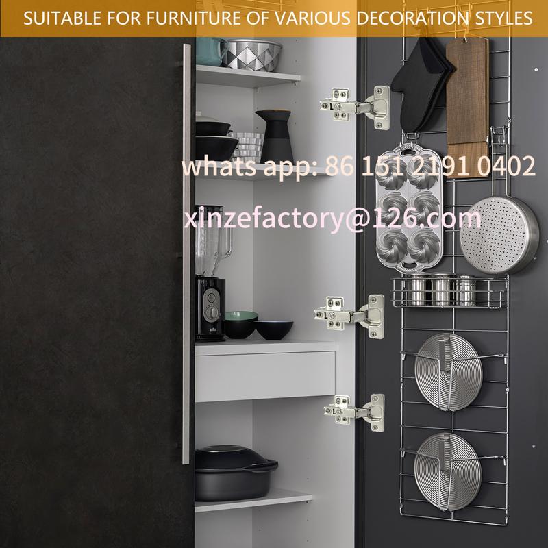 Customizable  Hinges Cold Rolled Steel Hydraulic Cabinet Door Hinge Damper Buffer Soft Quiet Closing for All Cupboard