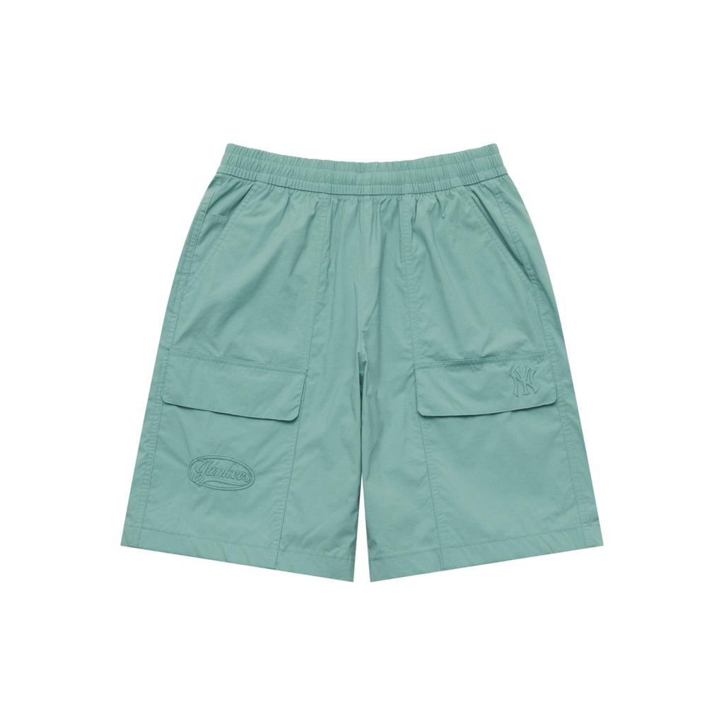 New MLB Preppy Style Collection New York Yankees SS25 Cargo Shorts Unisex Mint Green 3ASMV0553-50MTM