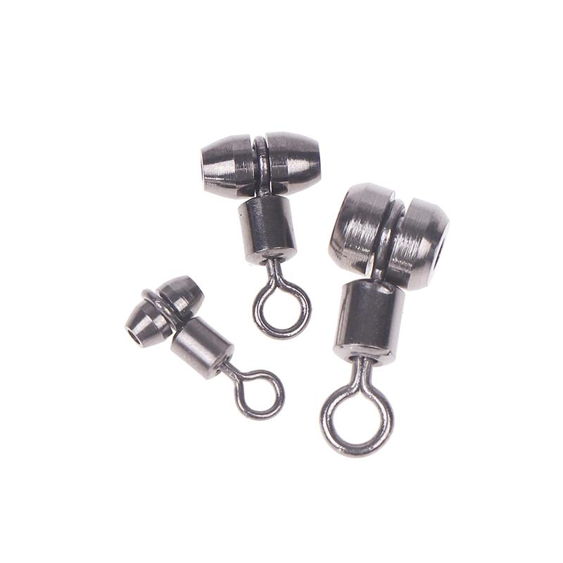 10Pcs Fishing Swivels 3-Way Copper Fishing Connector Saltwater Fishing Rolling Bearing Swivel Hook For Carp Tackle Accessories