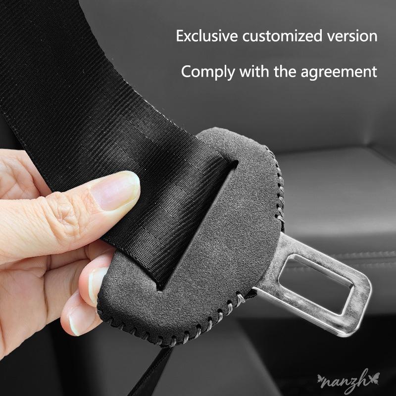 BBKW7 Car Safety Buckle Clip Protector Suede Seat Belt Anti-scratch Cover For BMW F30 F20 F10 F18 F22 F01 X3 F02 M3 M5 Auto Keychain