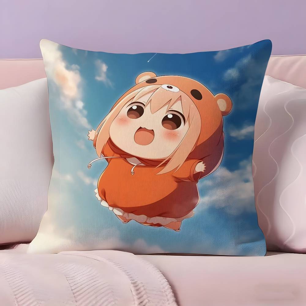 Аниме Himouto Umaru chan Doma Umaru Наволочка Наволочка Ультрамягкая Приятная к коже Ткань Комфорт как на облаке и Скрытая молния 12x12Inch