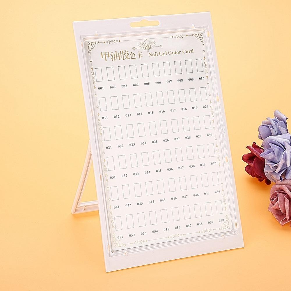 Plastic Nail Art Display Stand Color Card Nail Polish Display Rack Salon Sample Presentation