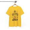 Heren- en Dames-T-shirts Ze werkt hard voor de honing witte - bij halloween kostuum T-shirt Unisex T-shirt