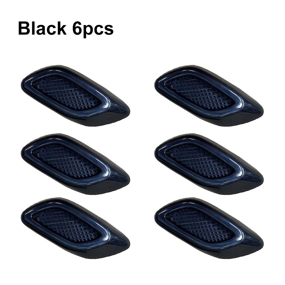 Adesivo decorativo para saídas de ar do para-lama dianteiro do carro, adesivo de fibra de carbono ABS, decalque para saída de ar lateral, decoração externa